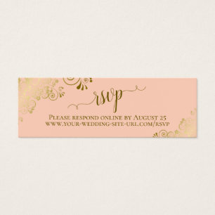Cartão Online RSVP de Casamento de Pêssego de Am