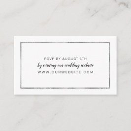 Cartão online RSVP de casamento do Simple Silver F