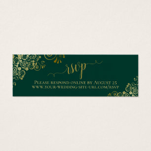 Cartão Online RSVP de Casamento Verde para Amigos