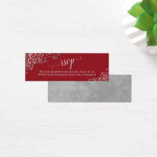 Cartão Online RSVP de Casamento Vermelho Elegante