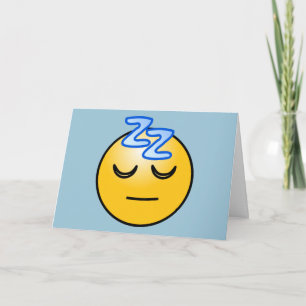Cartão Onomatopoeia zzZZ sleepy, relaxation thinking