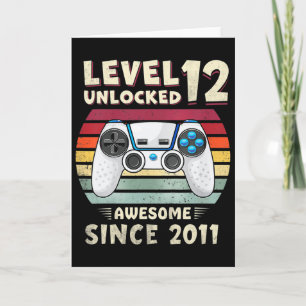 Cartão Onze 11 anos Bday Menino Divertido Gamer 11º 11 An