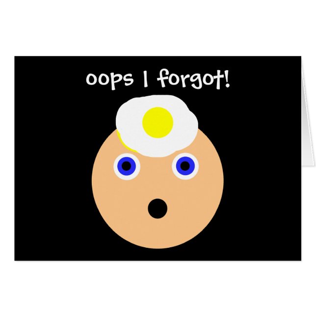 Cartão oops!  Eu esqueci! (Frente Horizontal)