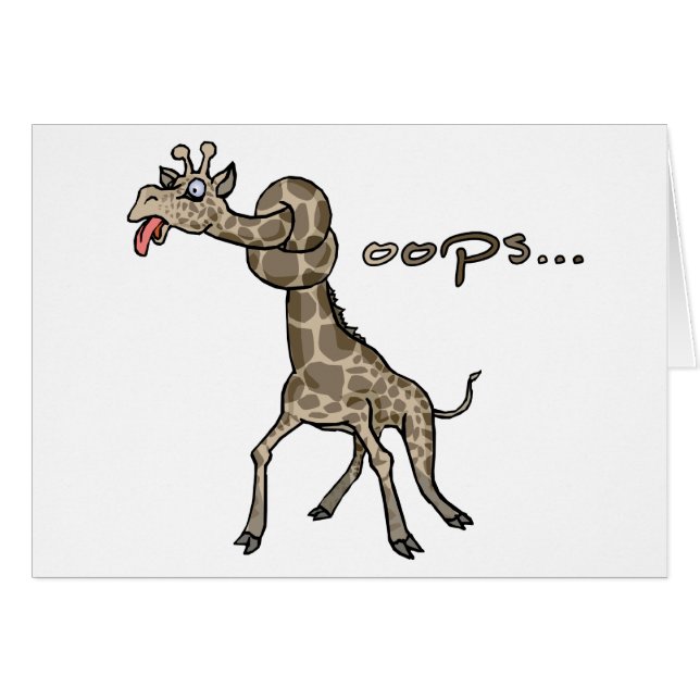 Cartão Oops… Girafa (Frente Horizontal)