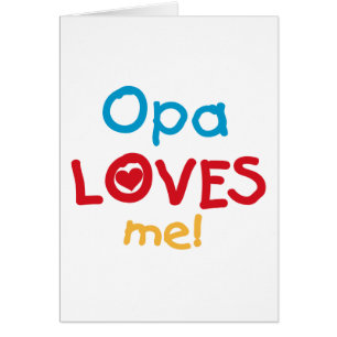 Cartão Opa ama-me t-shirt e presentes