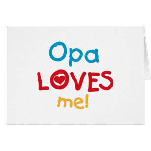 Cartão Opa me ama T-shirts e presentes