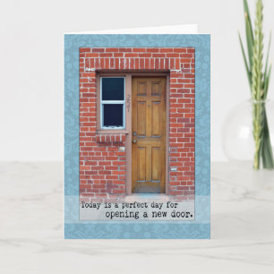 Cartão Open A New Door door photograph Greeting Card