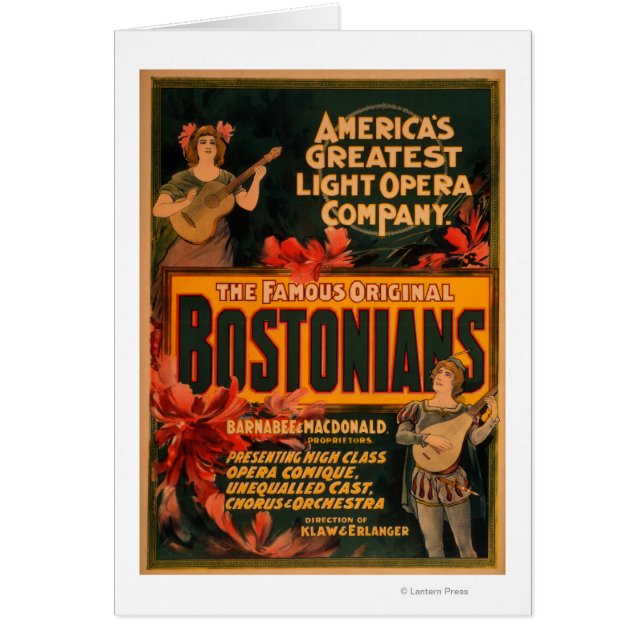 Cartão Ópera de Luz Maior da América Bostoniana (Frente)