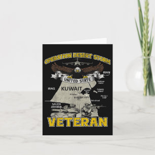 Cartão Operação Desert Storm Ods Veteran Iraque Vintage G