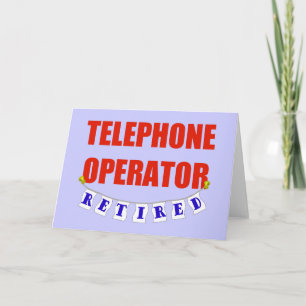 Cartão Operador de telefone aposentado