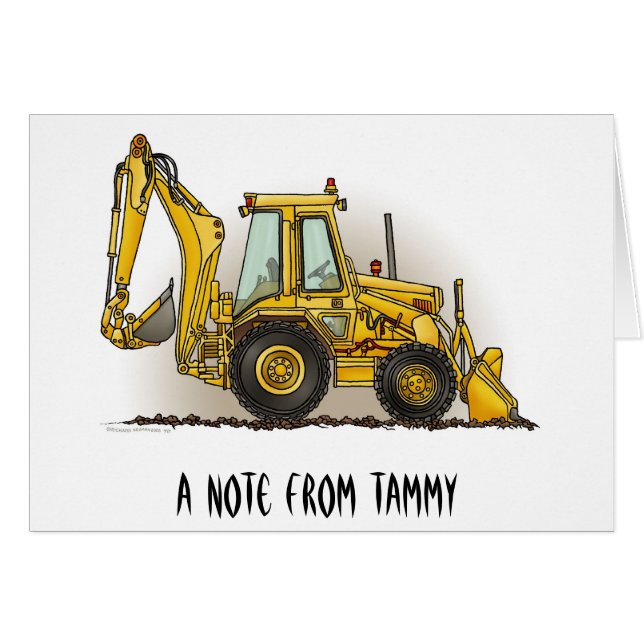 Cartão Operador do Backhoe (Frente horizontal)