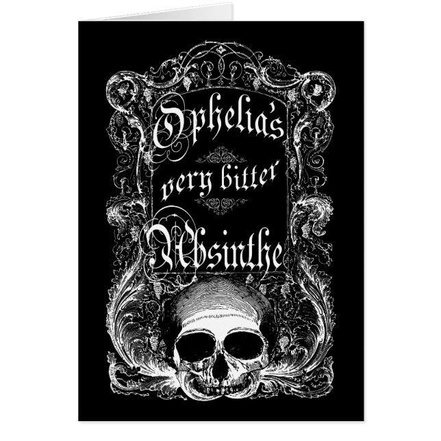 Cartão Ophelia é muito amarga (Frente)