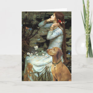 Cartão Ophelia Sentada - Vizsla 1