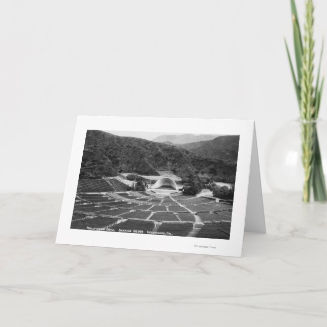 Cartão Opinião da bacia de Hollywood, Califórnia (Frente)