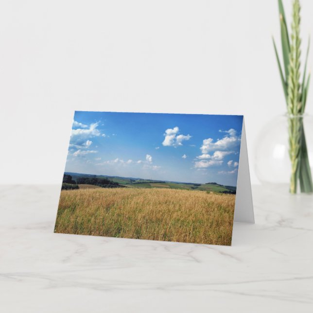 Cartão Opinião de campos de fazenda (Frente)