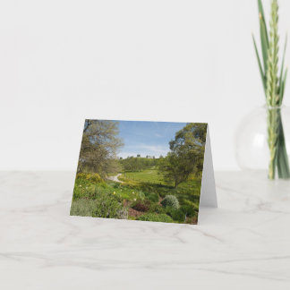 Cartão Opinião do jardim do pátio de entrada coberto