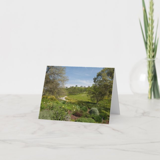 Cartão Opinião do jardim do pátio de entrada coberto (Frente)