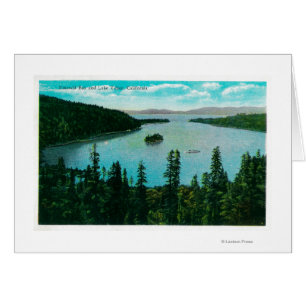Cartão Opinião esmeralda da baía no lago TahoeLake Taho