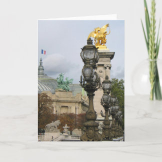 Cartão Opinião Paris da ponte de Alexander