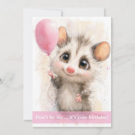 Cartão Opossum Birthday Card