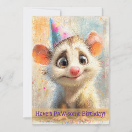 Cartão Opossum Birthday Card