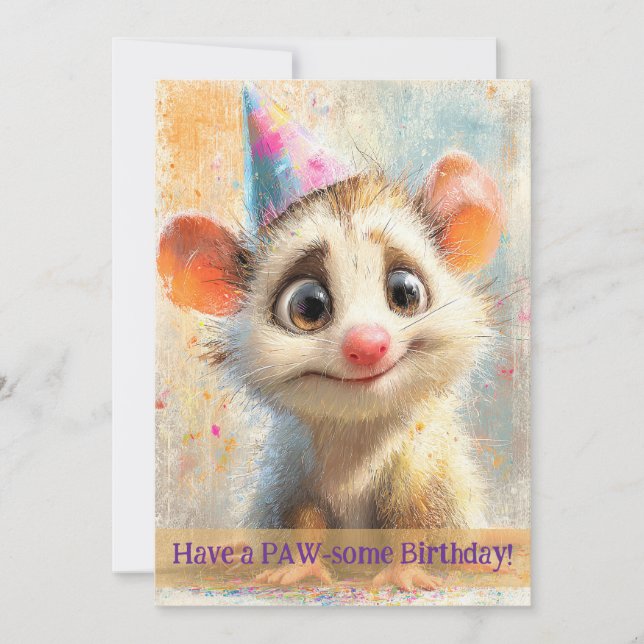 Cartão Opossum Birthday Card (Frente)