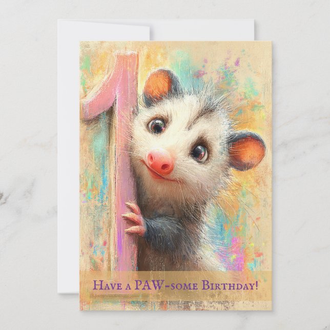 Cartão Opossum Birthday Card (Frente)