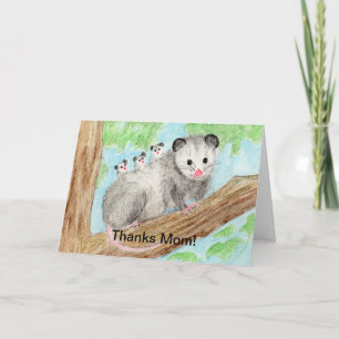 Cartão Opossum Mom