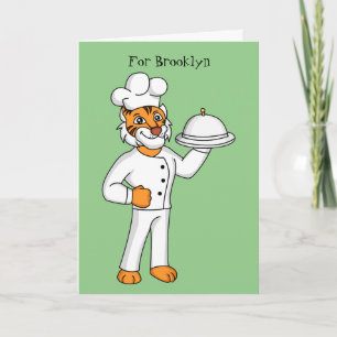 Cartão Óptica de desenho animado de tigre engraçado 