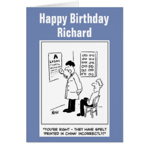 Cartão Óptico Engraçado Dando um Cartoon de Teste de Olho