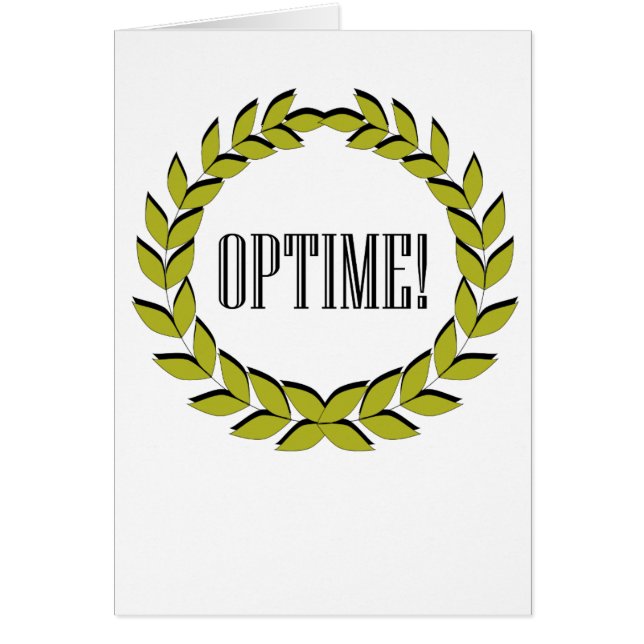 Cartão Optime! Excelente trabalho! (Frente)