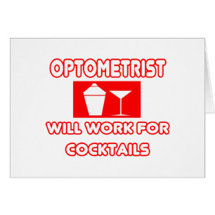 Cartão Optometrista... Trabalhará Para Cocktails
