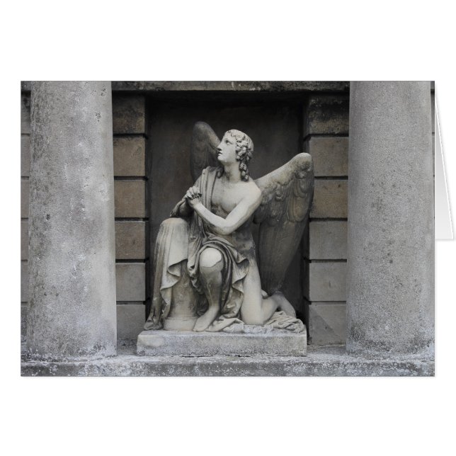 Cartão Oração à escultura do anjo (Frente Horizontal)