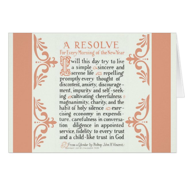Cartão Oração católica do ano novo (Frente Horizontal)