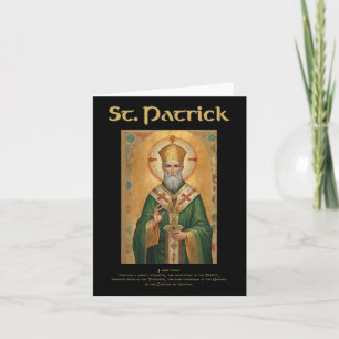 Cartão Oração Católica Romana de São Patrício