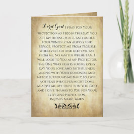 Cartão Oração Cristã para Proteção