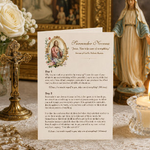Cartão Oração da Novena de Surrender do Sagrado Coração d