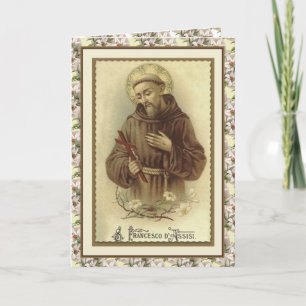 Cartão Oração da Paz de S. Francisco de Assis Religiosa