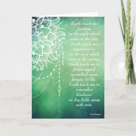 Cartão Oração da Terra Indiana Nativa Americana