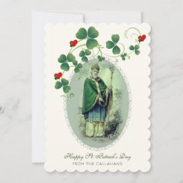 Cartão Oração de Bênção do Dia de São Patrício Religioso