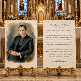 Cartão Oração de Canonização de Fulton Sheen 