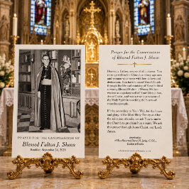 Cartão Oração de Canonização do Beato Fulton Sheen