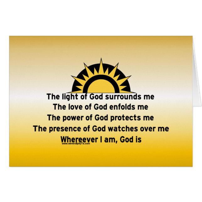 Cartão Oração de proteção (Frente Horizontal)