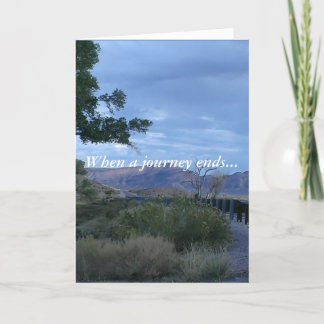 Cartão Oração de um animal - Quando termina uma viagem -