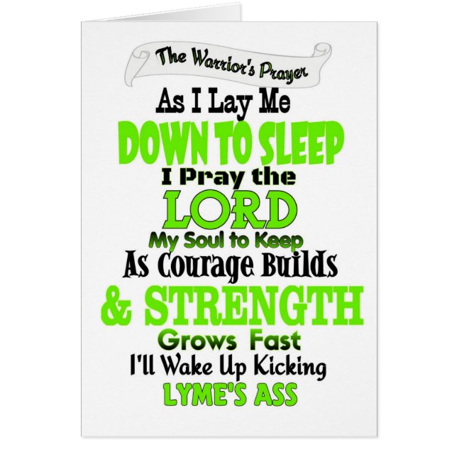 Cartão Oração do Guerreiro... (Frente)