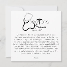 Cartão Oração dos Médicos