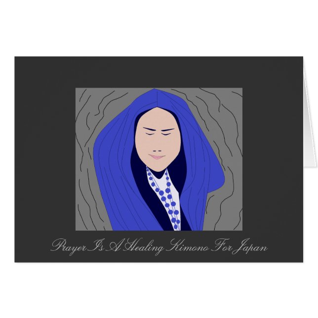 CARTÃO ORAÇÃO É UM KIMONO DE CURA PARA O JAPÃO (Frente Horizontal)