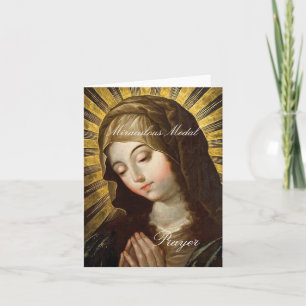 Cartão Oração Medal Miraculosa