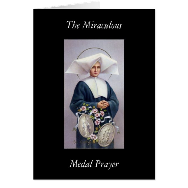 Cartão Oração Medal Miraculosa (Frente)
