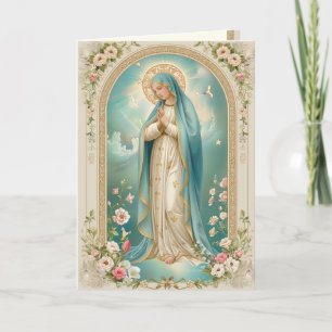 Cartão Oração Memorare Católica Religiosa Mãe Maria
